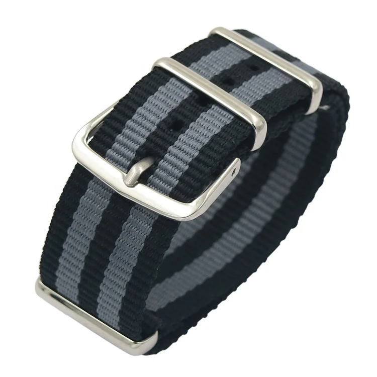 
Customized models nato watch band three rings pin buckle comfortable bracelet pure nylon watch strap 