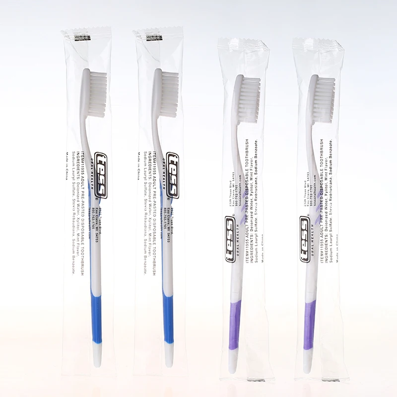 Disposable Adult toothbrush with toothpaste inside