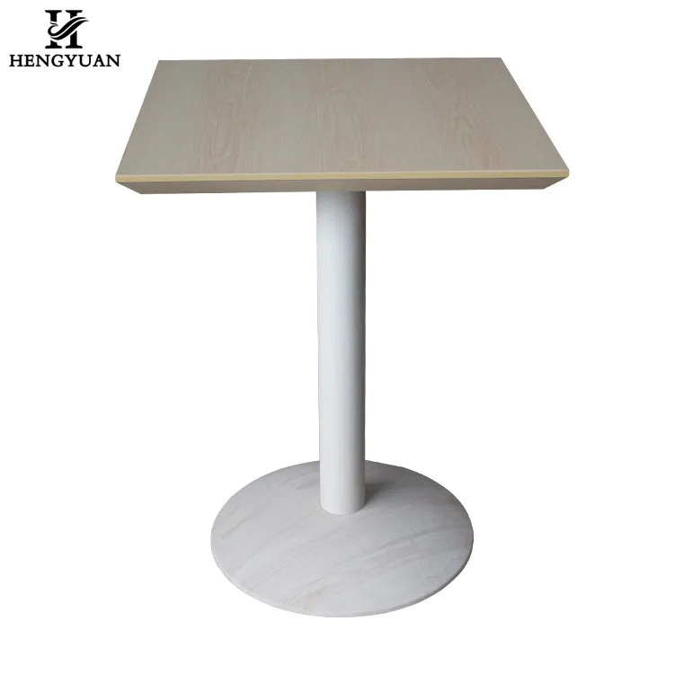 Simple style restaurant square one-legged dining table for sale