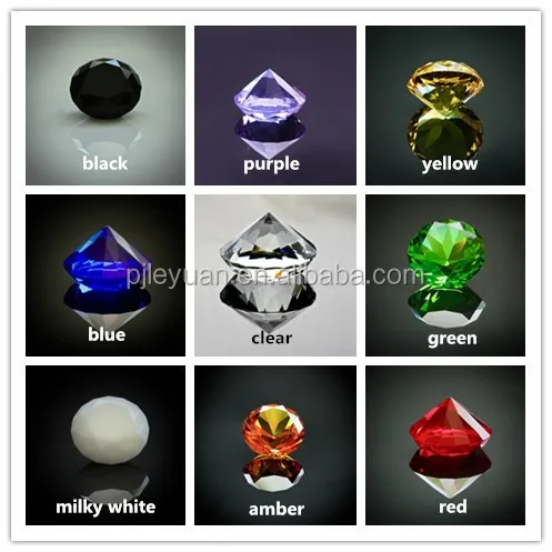 Wholesale colorful custom crystal glass diamond ornaments paperweight