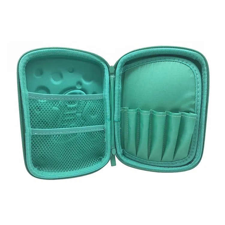 Hot sale custom printed sequin fashion color zipper kids multi-function storage molded eva hard pencil case school for boys