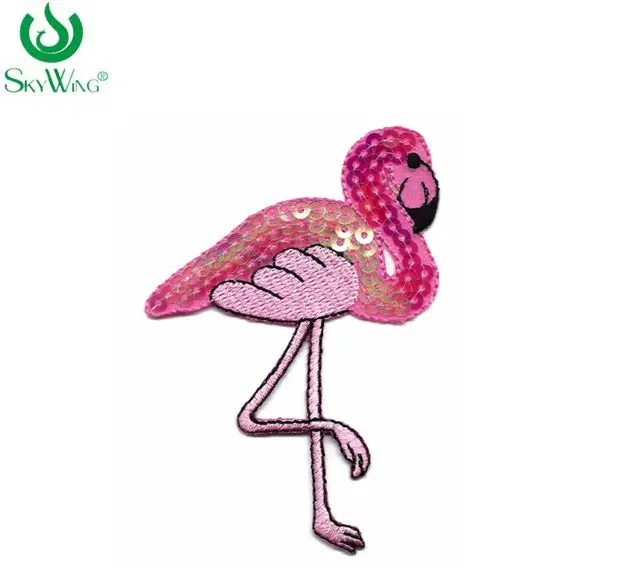 Wholesale custom sequins applique embroidery patches for fashion clothing