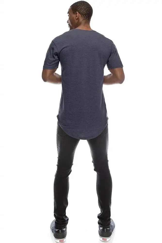 Летняя модная футболка с зубчатым подолом, мужские футболки в стиле хип-хоп, футболки с изогнутым подолом, очень длинные футболки