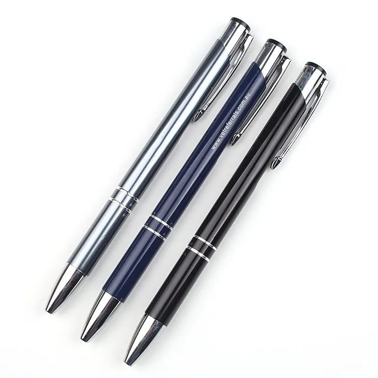 Hot sale advertising latest promotional pens with logo printed metal ball pen for promotion