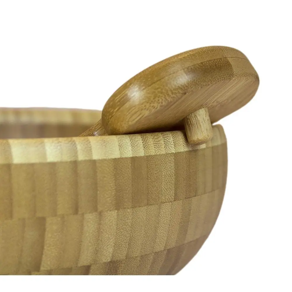 Пользовательские руки из бамбукового дерева для салата с ручками бамбуковый салатный сервер