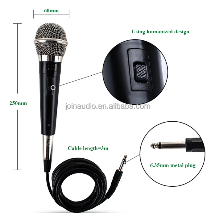 Ручной проводной микрофон для записи караоке