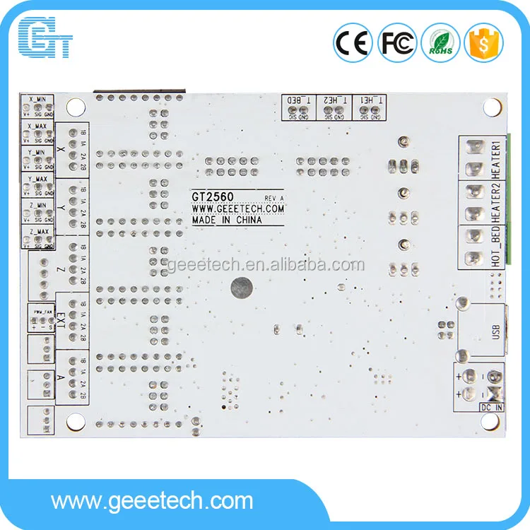 Geeetech New design 3d printer control board GT2560, mega2560+ramps1.4