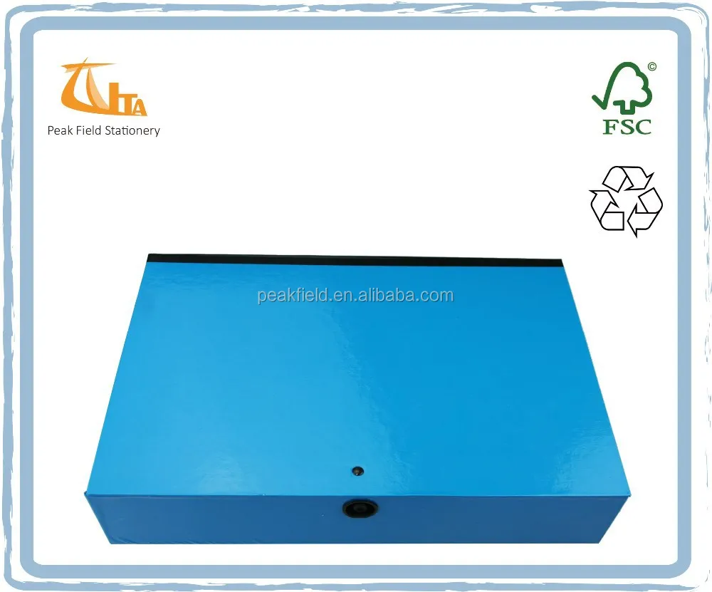 Black Color File Folders with Cardboard Magazine File Boxes