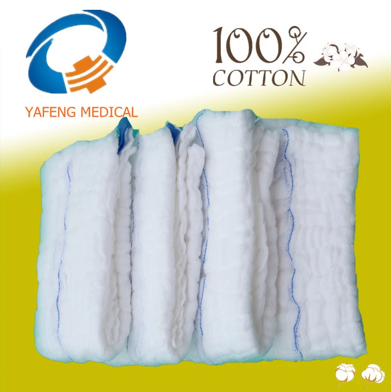 Абсорбирующие Марлевые Губки с синей петлей и рентгеновской лентой, хирургическое полотенце