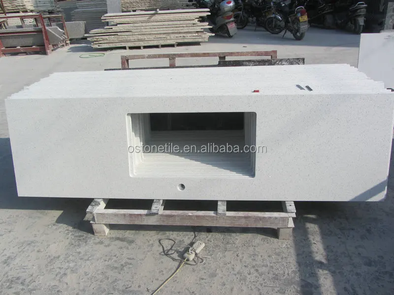 White Galaxy Quartz kitchen countertop