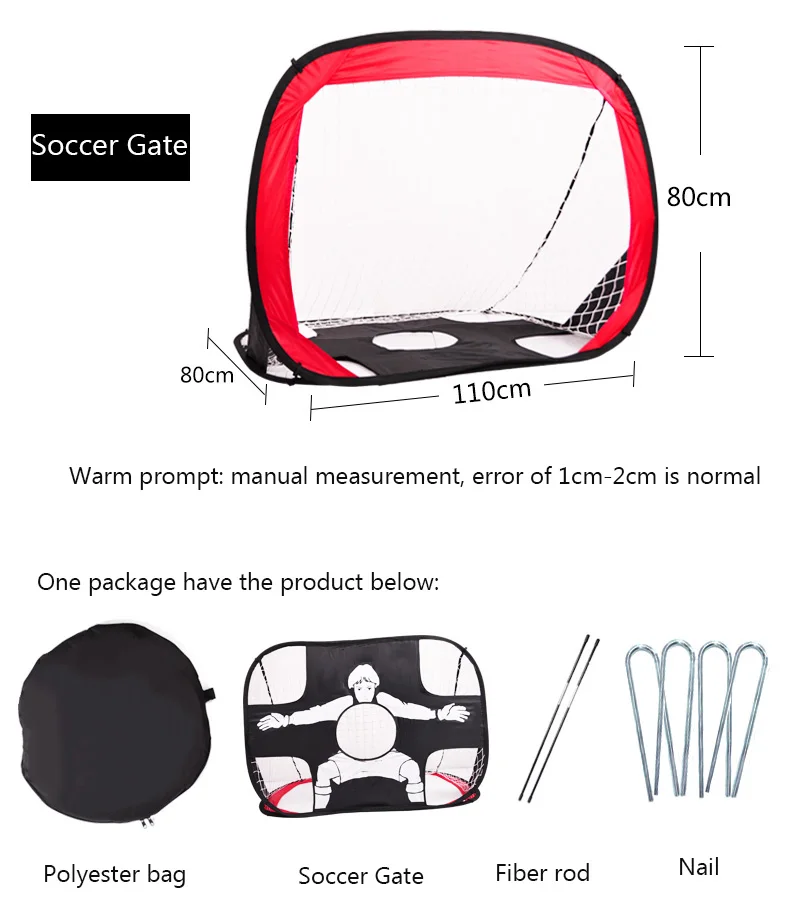 Actearlier outdoor team sports  kids training products portable football goal foldable football shooting target