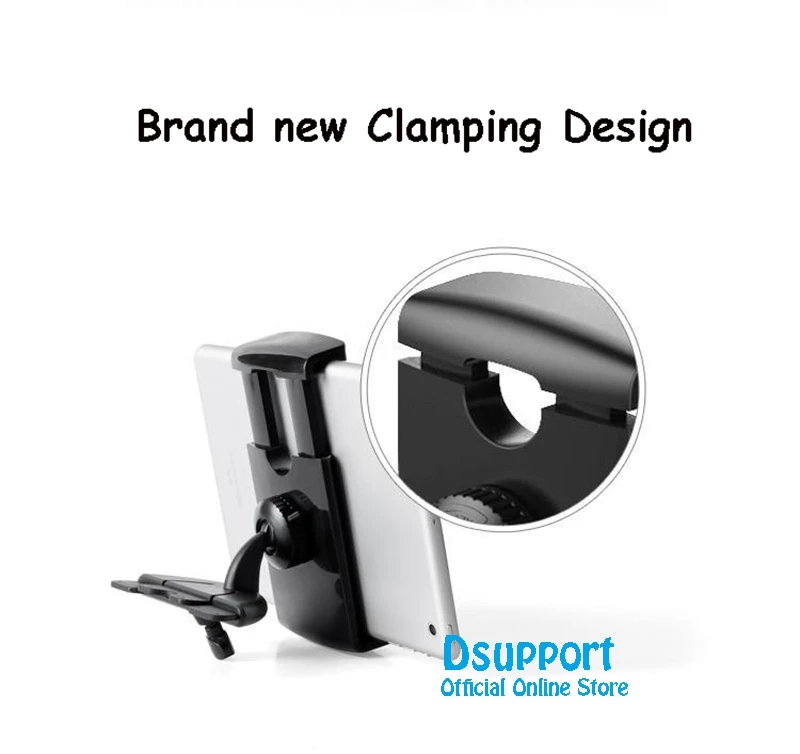 7 inch Tablets Car CD Mount Holder Screen 360 Rotating Tablet PC/Navigator/Mobile Phone Stand for iPad Air Mini
