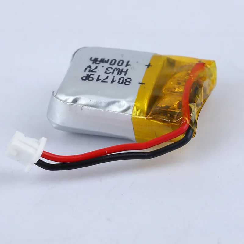 Small capacity Li-ion lithium ion li-polymer battery 801719 lipo rechargeable 3.7v 100mah li polymer battery