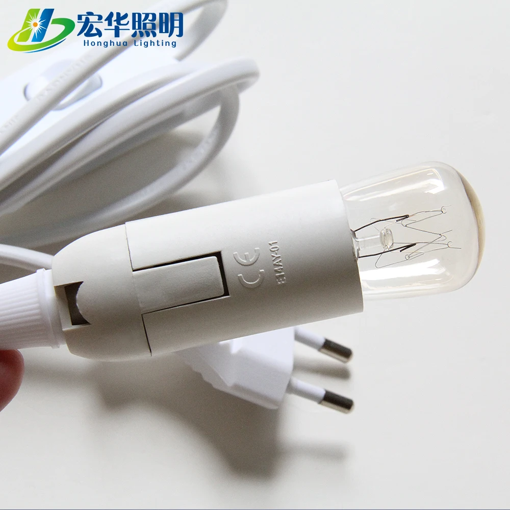 Ac Cable Plug Salt Power E14 High Quality Lamp Cord With Switch