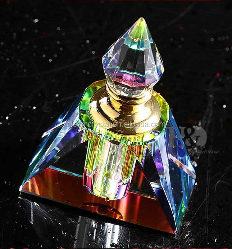 Gleam empty Square glass perfume bottle Crystal Glass Bottle crystal liquor bottle For Perfume 3-10ml