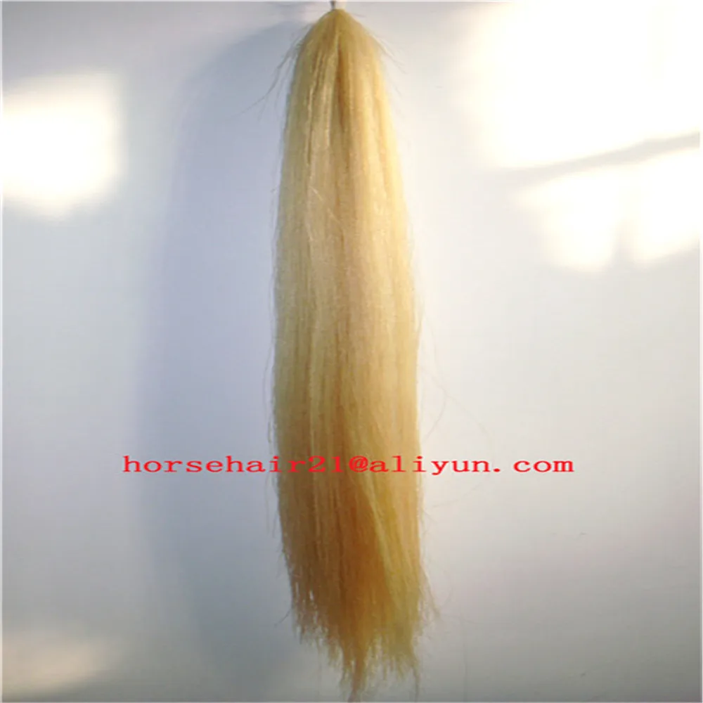 Braided Single Loop horse tail extensions/ Natural Loop False Horse Tails Dyed Black 76CM