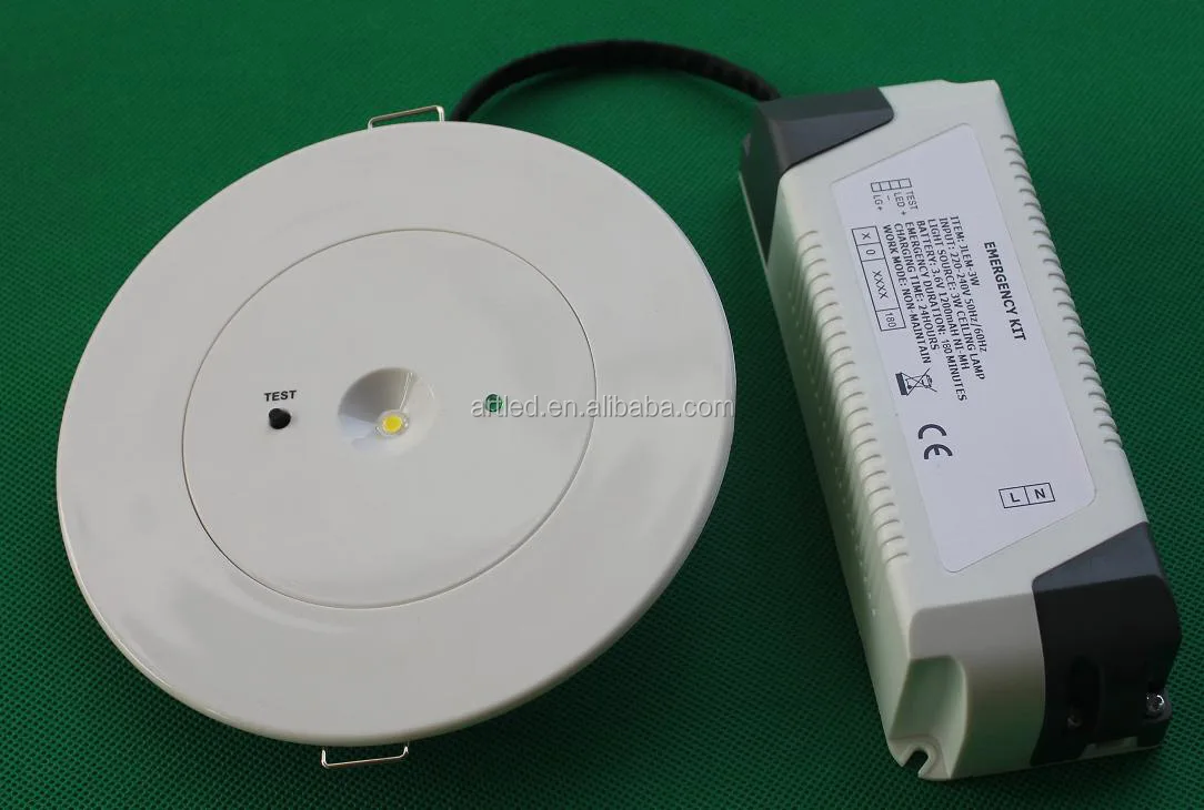 LED Emergency Spotlight 1W/3W 6000K Non-Maintained Recessed Ceiling Lights IP20 3hrs discharge