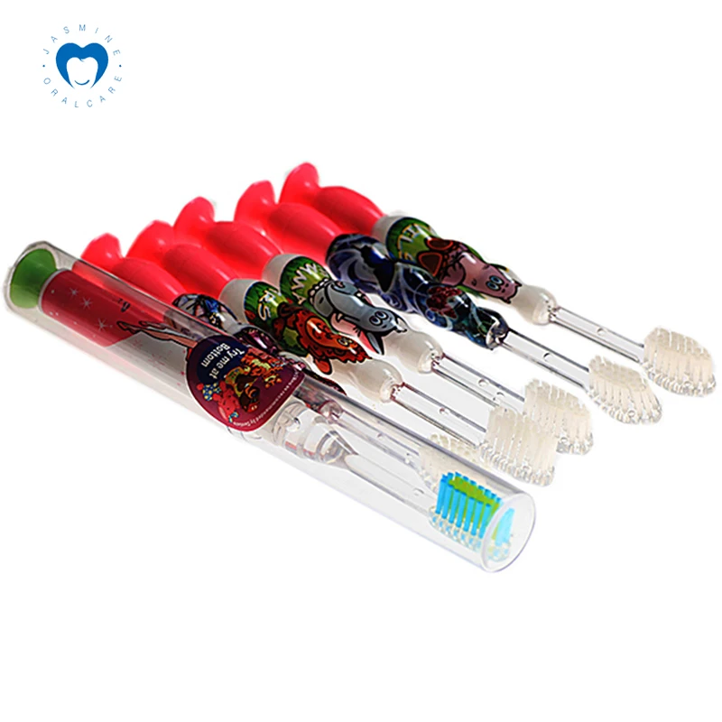 2024 cheap Wholesale eco friendly bamboo Hot Sale Of New Products Custom Kids Flashing Led sparkle  Toothbrush
