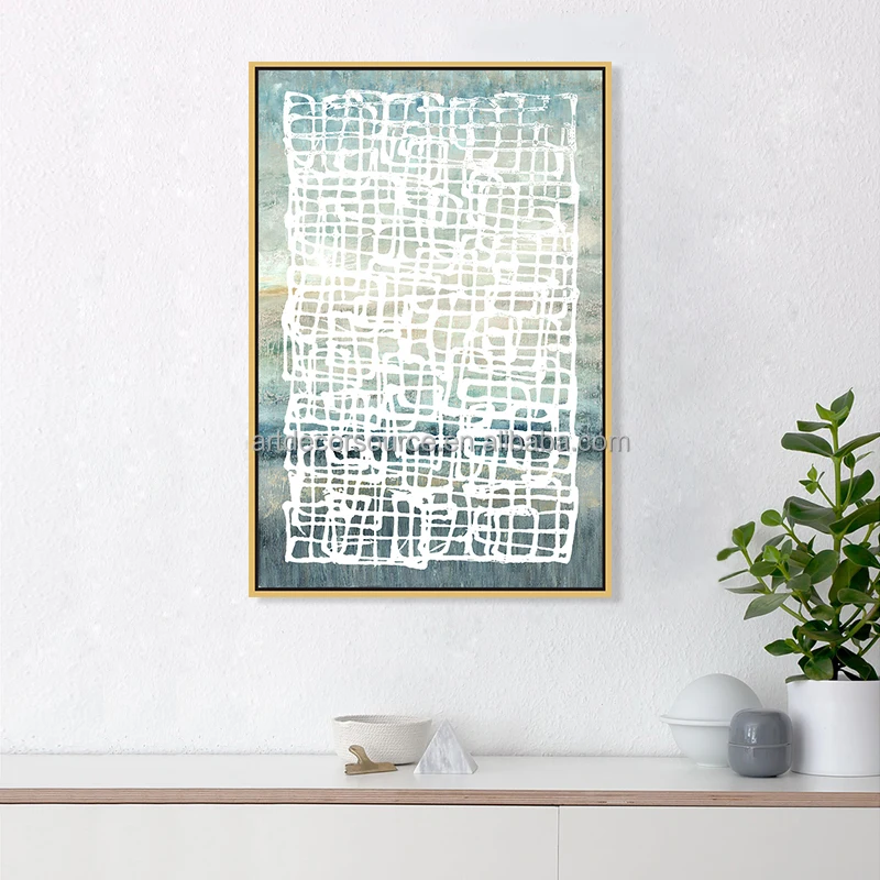 
Custom nordic decorative blue wall art canvas print abstract painting 