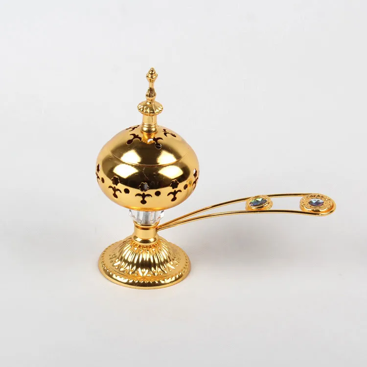 wholesale gift box packing crystal arabic smoked electric incense burner with handle