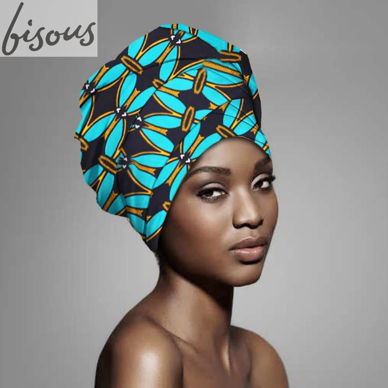 
Fashion tribal print Dashiki cotton Ankara bandanas easy print Elastic African Silk Headwrap 