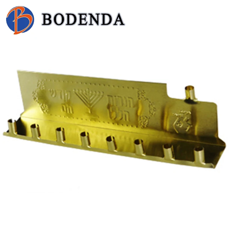 New design Hanukkah menorah candle holder/tin candle container