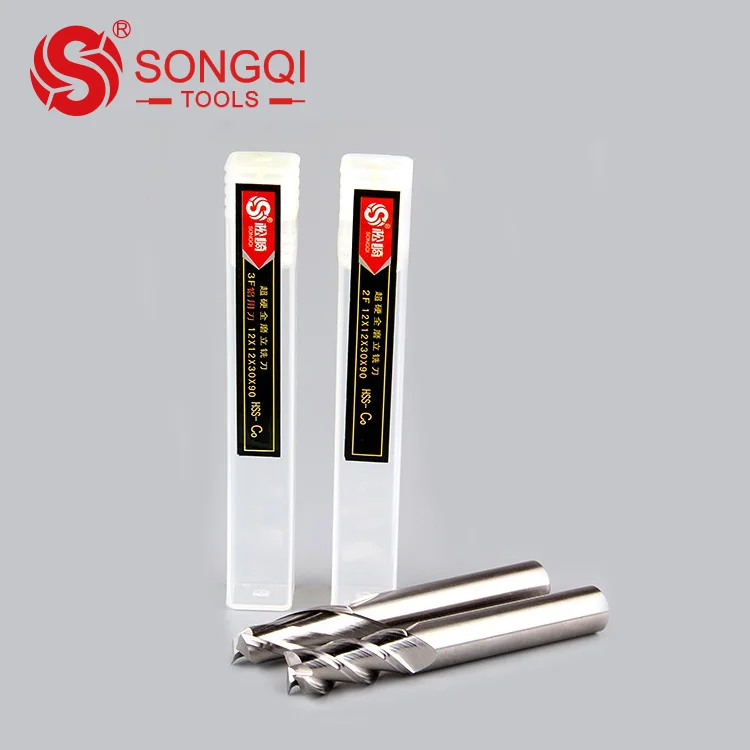 HSS Milling Cutter 2/3/4F M35 End Mill with Cobalt for Aluminum CNC Tooling System Cylindrical Shank 2/3/4flutes 50-100mm 1-25mm