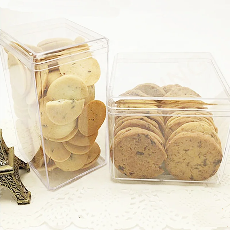 plastic small biscuit cookie packaging container box