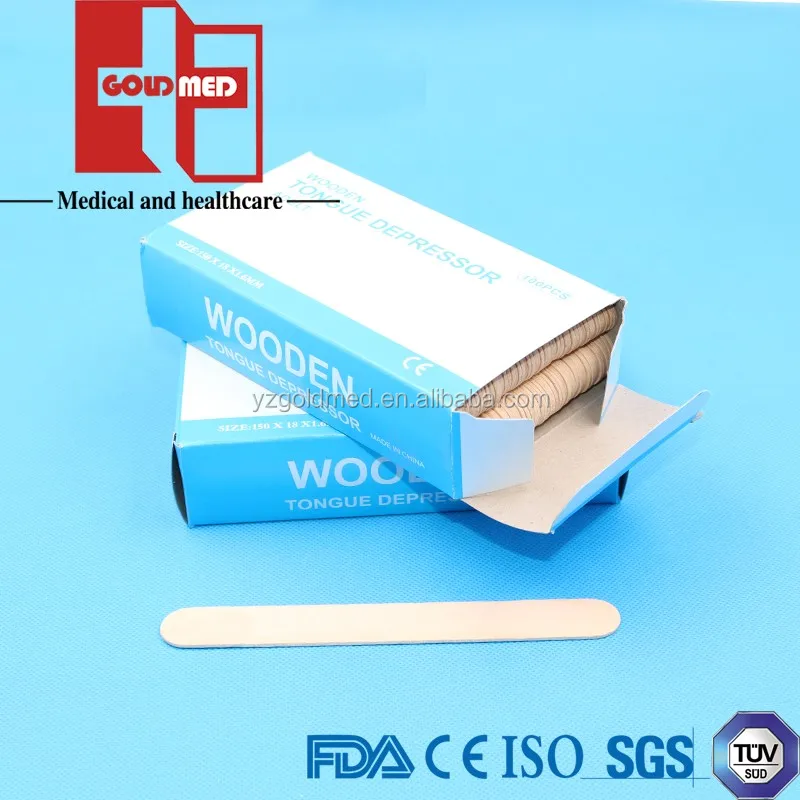 Dental sterile wooden tongue depressor