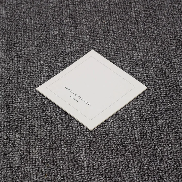 Sustainable Apparel Hangtag Embossed Paper Design for Use on Garments Shoes Bags