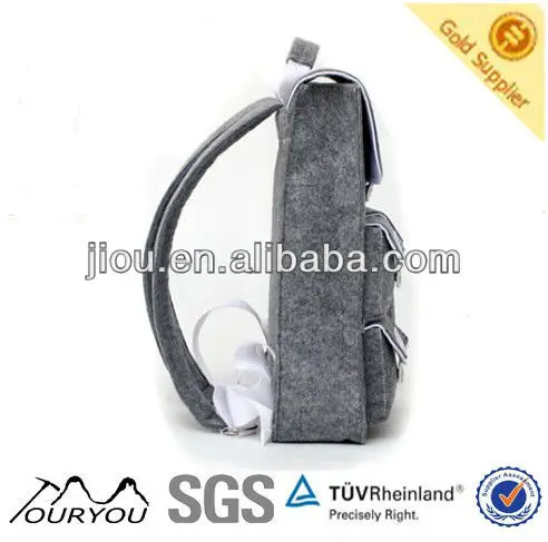 New fashion high quality felt material shoulders laptop backpack
