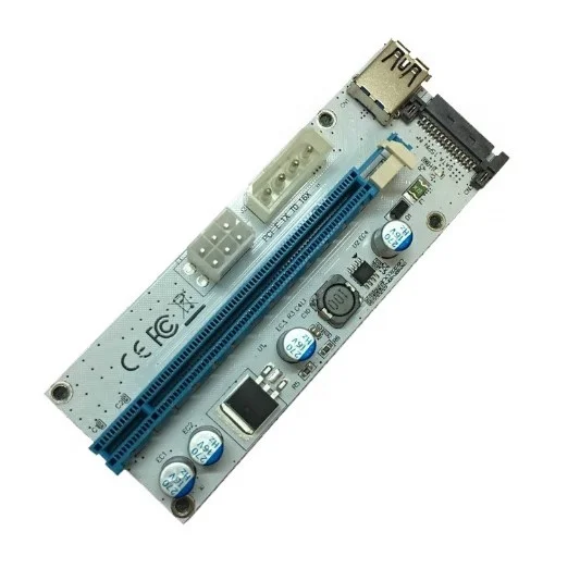  PCIE 008S PCI-E Экспресс 6Pin 1 x до 16 расширитель PCI E x16 usb 3 0 карта расширения