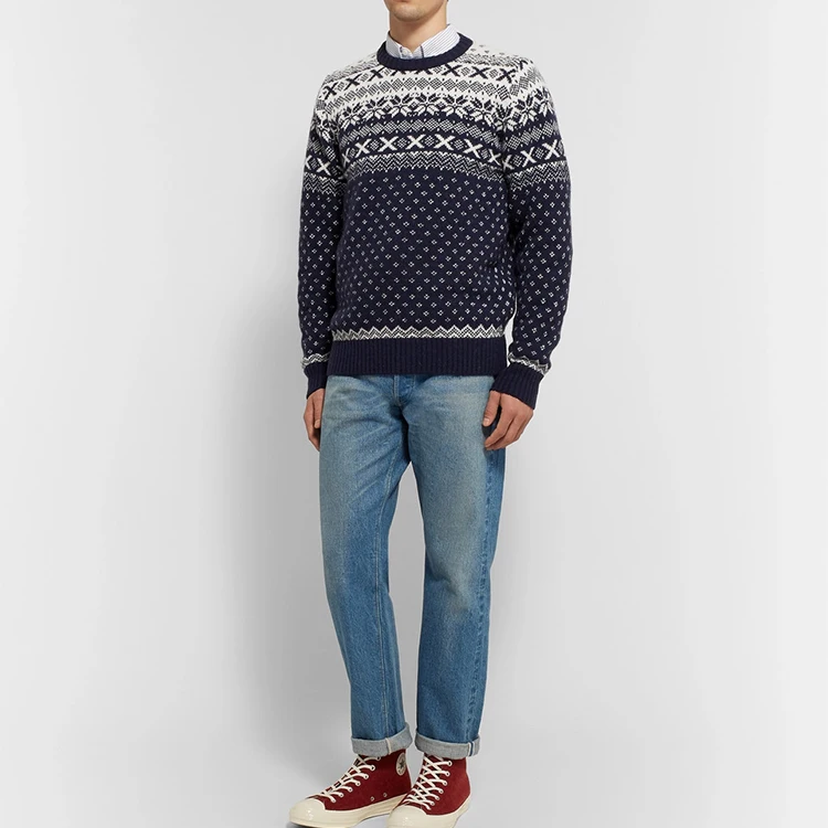 men knitting pattern christmas sweater fair isle cashmere sweater