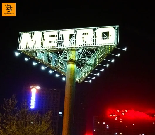 
Best quality outdoor advertising billboard sign monopole 