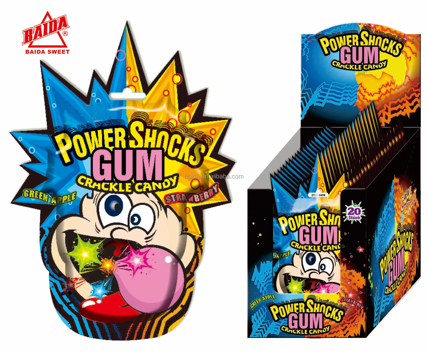 Wholesale halal  Yummy fruit  gummy candy with popping candy