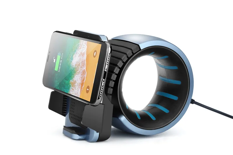 Oem 10w Qi Wireless Charger Desk Lamp Wooden Led Clock Mobile Phone Cellphone Electric Customized ODM CE FCC ROHS 1 1 X USB WH11