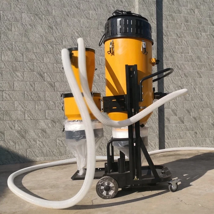 concrete floor grinder with pre-separator vacuum cleaner