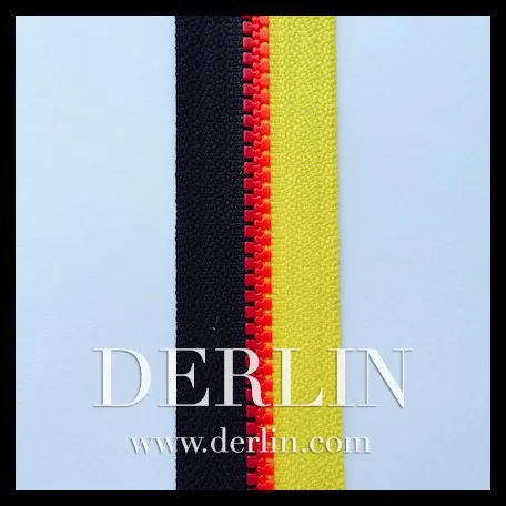 Germen Flag Contrast Colour Plastic Resin Vislon Delrin Zipper