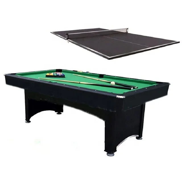 Sports Leisure Entertainment Billiard Table 3 in 1 Game Set Brush 2 Cues Balls Chalk Triangle Net paddle
