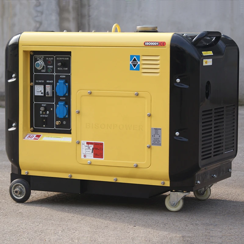 BISON(CHINA) Power 5 Kilowatt Portable Diesel Generator Price 10hp diesel generator set