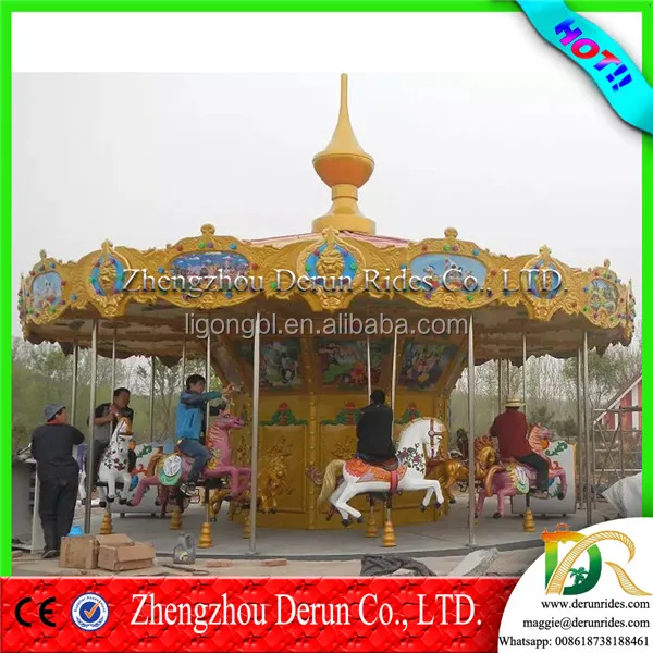 
Video Available!!! carousel hores merry go round kids outdoor entertainment equipment 