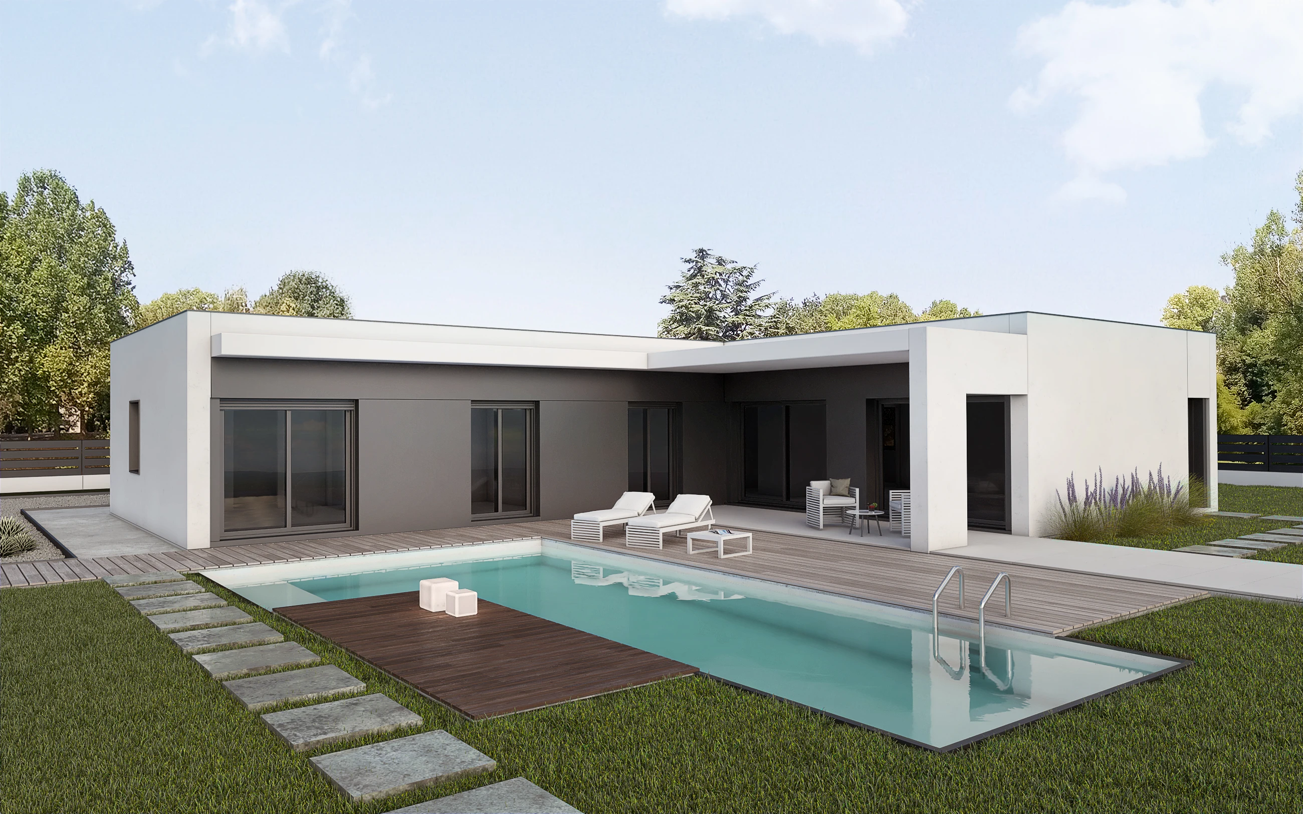  Moderna casa prefabricada de