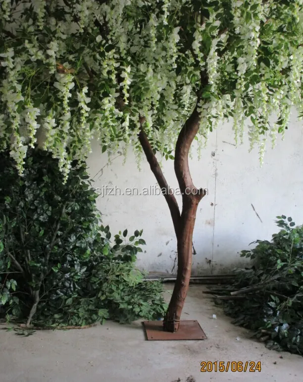 artificial real wood trunk artificial wisteria tree with natural looking