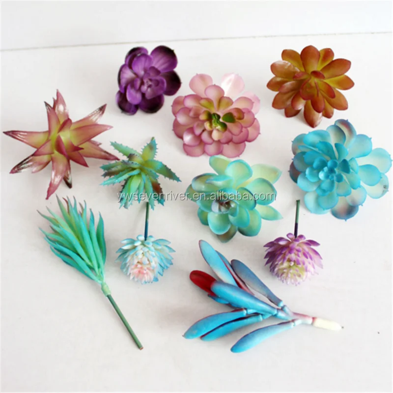 Factory mini fake plants plastic  artificial succulent plants for decoration