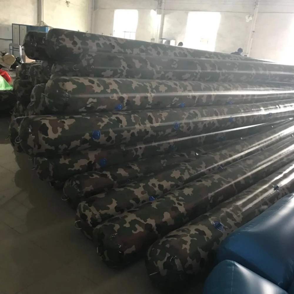 Camouflage color long tube inflatable water life buoys for sale, Water Park Inflatable Long Tube Swim Buoys