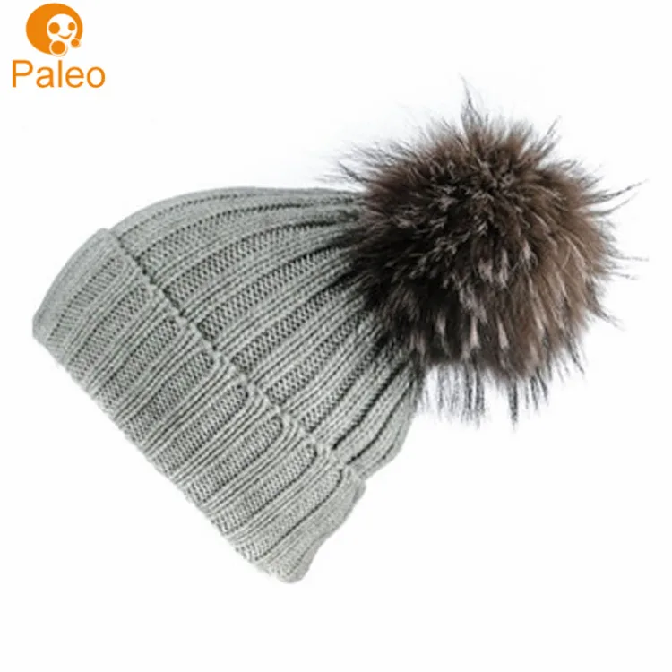 
China Manufacturer Custom headwear caps fur pompon beanie with fast delivery 
