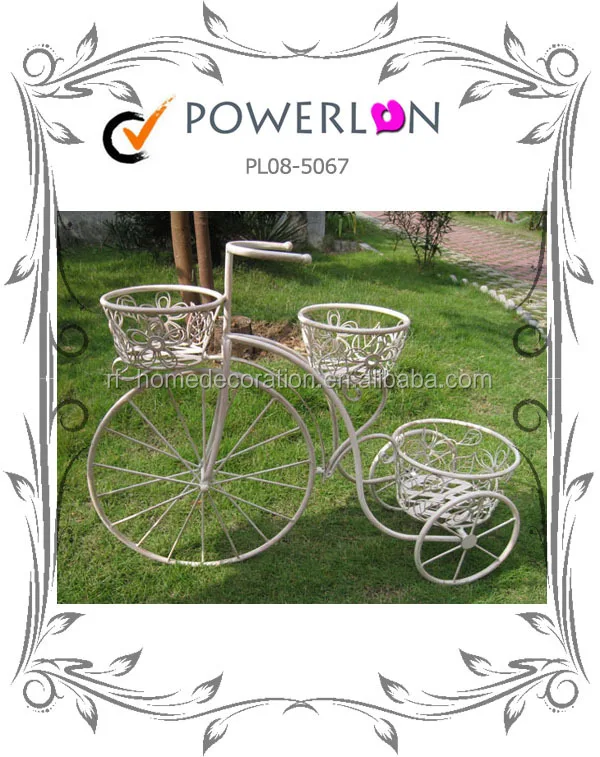 
Bicycle Planter Stands Outdoors Garden Decorative Pot Holder 