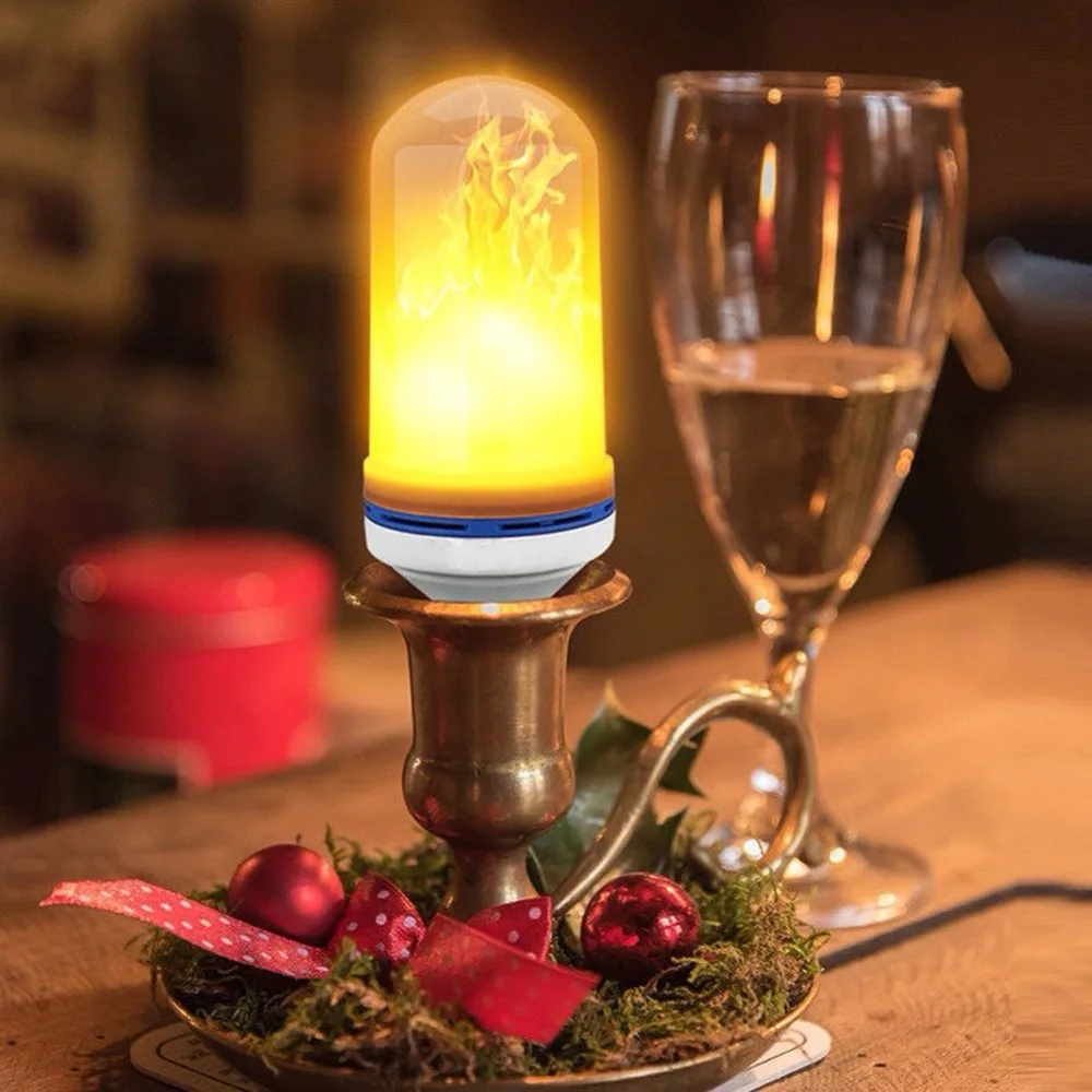 7W Creative Flickering Atmosphere Decorative Lamp LED Flame Effect Fire Light Bulbs