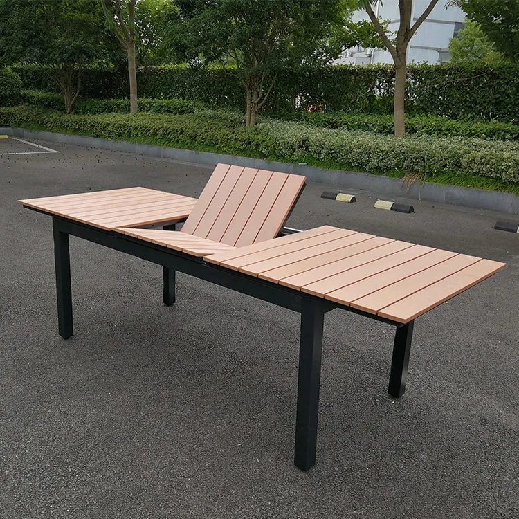 Uplion extension outdoor furniture plastic wood table