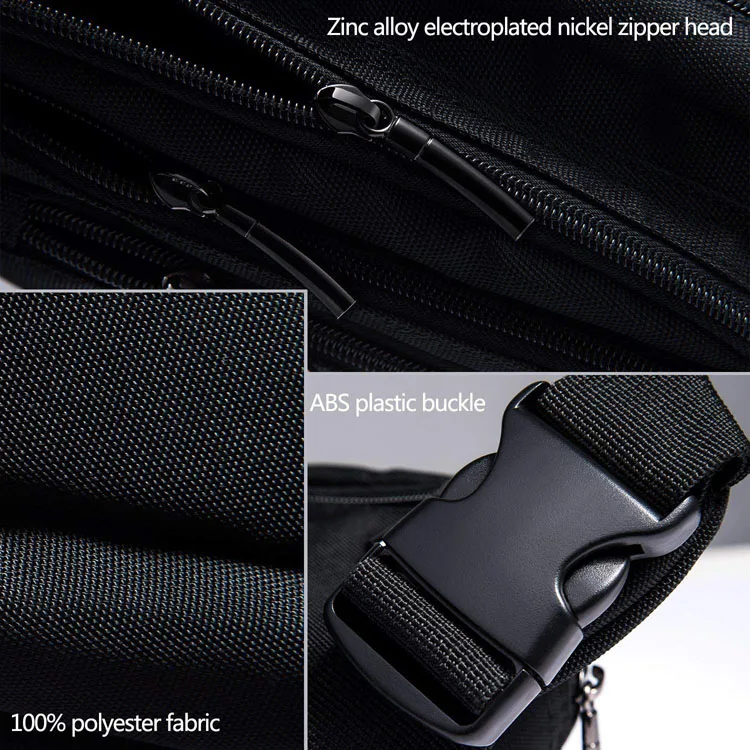 
Custom your own logo multi waist bag fanny pack men wholesale bum bag 